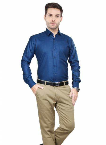 Outluk 1425 Office Wear Cotton Mens Shirt Collection 1425-OCEAN BLUE